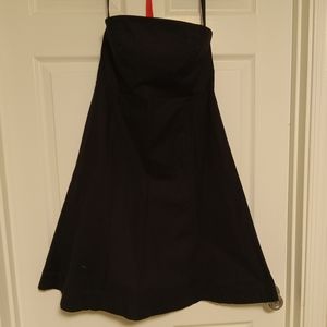 Black strapless teacup dress